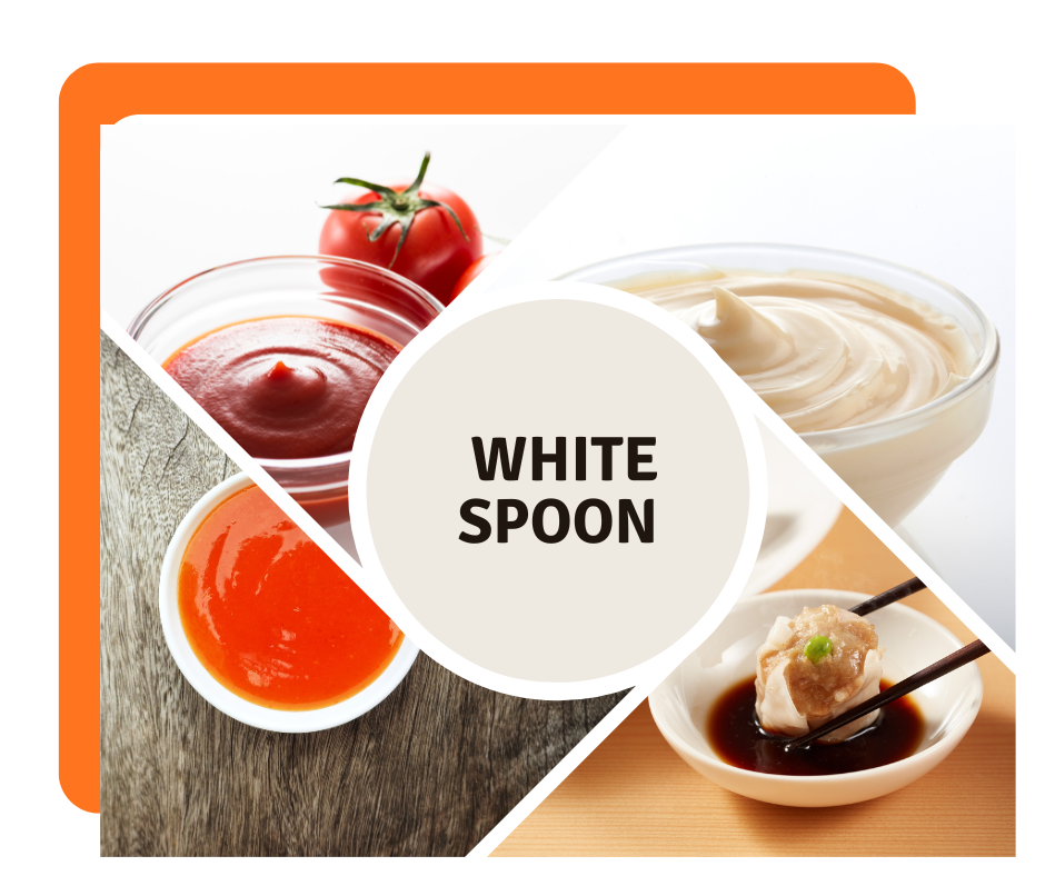 White Spoon sauces and dips collage